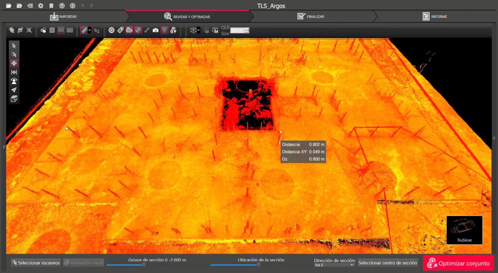 Imagen de una topografía que realizamos a la empresa ARGOS